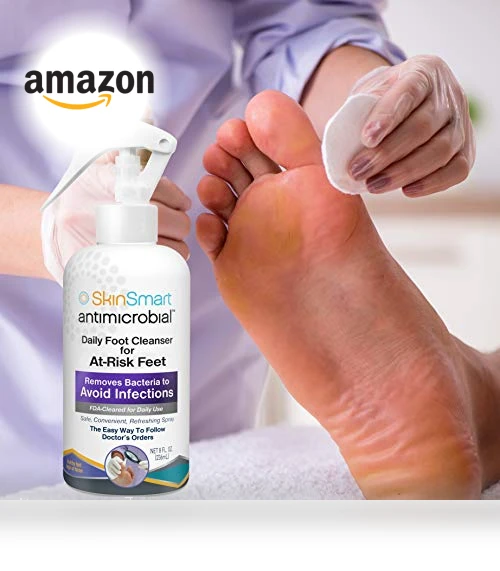 Daily Foot Cleanser Spray for At-Risk Feet, 8 ounce — Hand Wash, SkinSmart