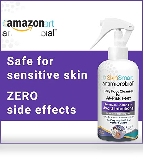 Daily Foot Cleanser Spray for At-Risk Feet, 8 ounce — Hand Wash, SkinSmart