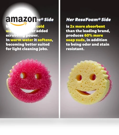 Dual-Sided Kitchen Sponges - Non-Scratch Cleaning Sponges for Dishes, Bathroom & Multi-Surface — Sponges, Scrub Daddy