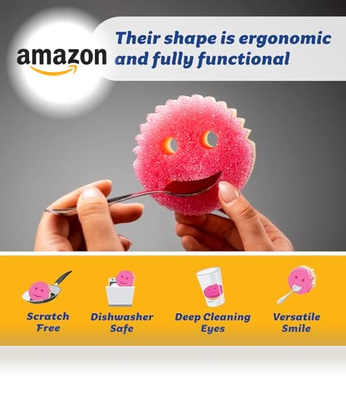 Dual-Sided Kitchen Sponges - Non-Scratch Cleaning Sponges for Dishes, Bathroom & Multi-Surface — Sponges, Scrub Daddy