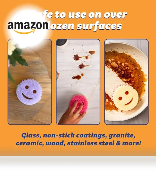 Dual-Sided Kitchen Sponges - Non-Scratch Cleaning Sponges for Dishes, Bathroom & Multi-Surface — Sponges, Scrub Daddy