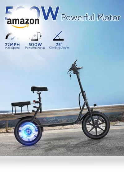 Electric Scooter, 350W/500W Motor, 21-28 Miles Range, 19/21 Mph Top Speed, 8.5''/10''/14'' Tires, Dual Braking — Electric Self-Balancing Scooters, VOLPAM