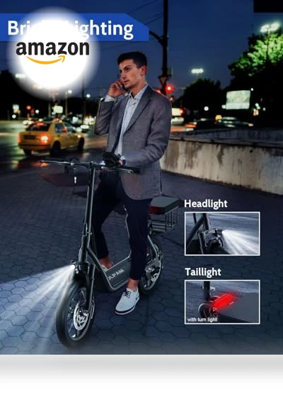 Electric Scooter, 350W/500W Motor, 21-28 Miles Range, 19/21 Mph Top Speed, 8.5''/10''/14'' Tires, Dual Braking — Electric Self-Balancing Scooters, VOLPAM