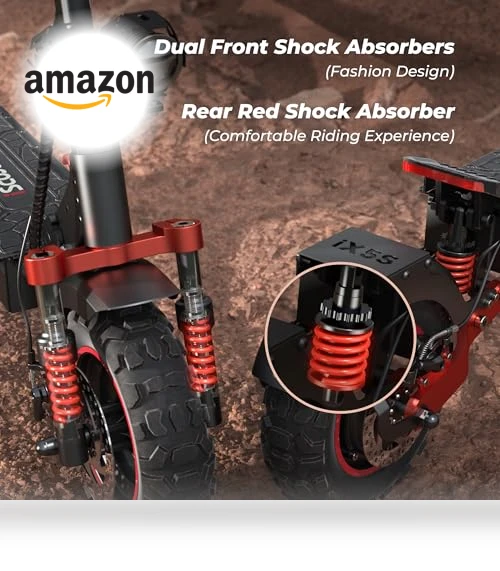 Electric Scooter, 40 Miles Long Range & 28 MPH Top Speed E Scooter, 11" Offroad Pneumatic Tire Scooter for Adults — Electric Vehicles, iScooter