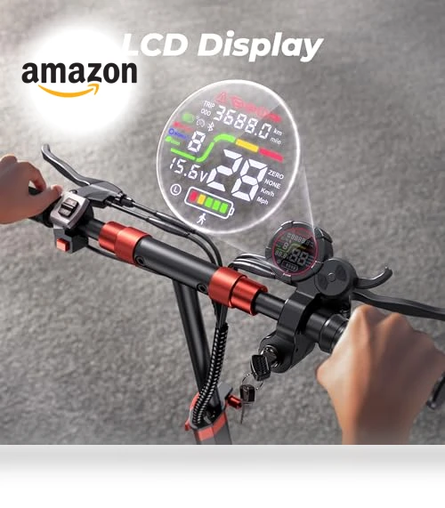 Electric Scooter, 40 Miles Long Range & 28 MPH Top Speed E Scooter, 11" Offroad Pneumatic Tire Scooter for Adults — Electric Vehicles, iScooter