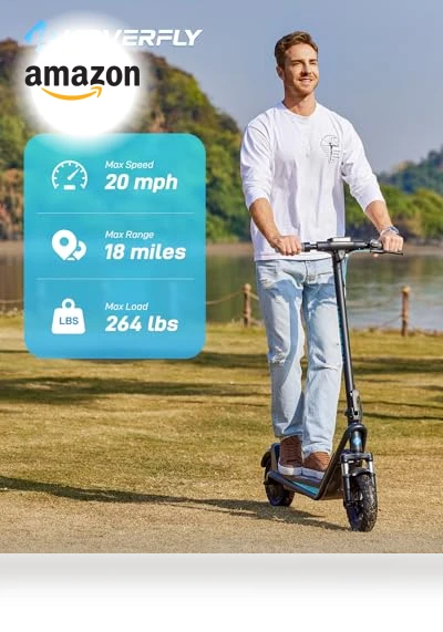 Electric Scooter for Adults, 18/25 Mile Range, 20Mph Top Speed, 500W Motor — Electric Vehicles, HOVERFLY