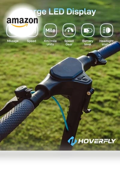 Electric Scooter for Adults, 18/25 Mile Range, 20Mph Top Speed, 500W Motor — Electric Vehicles, HOVERFLY