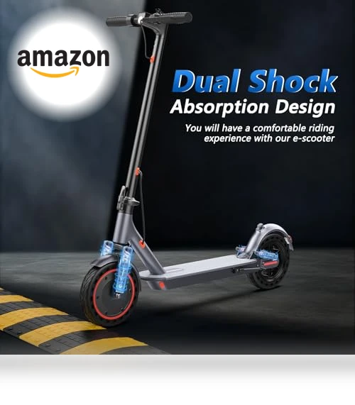 Electric Scooter for Adults with Dual Suspension and APP Control — Electric Vehicles, MAXSHOT