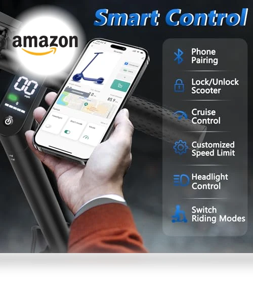Electric Scooter for Adults with Dual Suspension and APP Control — Electric Vehicles, MAXSHOT