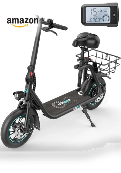 Electric Scooter for Adults with Seat, 20-25 Miles Range, 450W Motor — Electric Self-Balancing Scooters, Gyroor