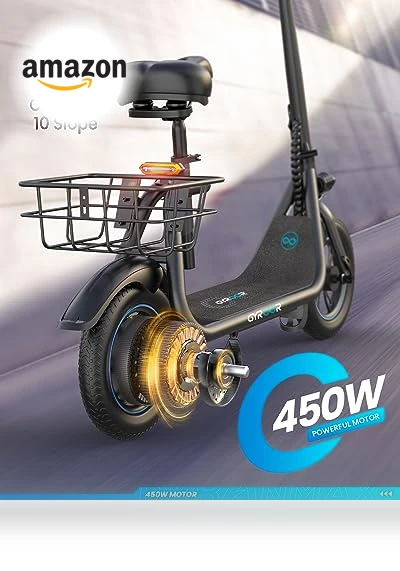 Electric Scooter for Adults with Seat, 20-25 Miles Range, 450W Motor — Electric Self-Balancing Scooters, Gyroor