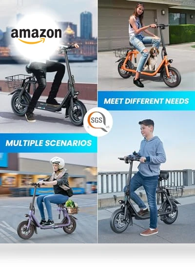 Electric Scooter for Adults with Seat, 20-25 Miles Range, 450W Motor — Electric Self-Balancing Scooters, Gyroor
