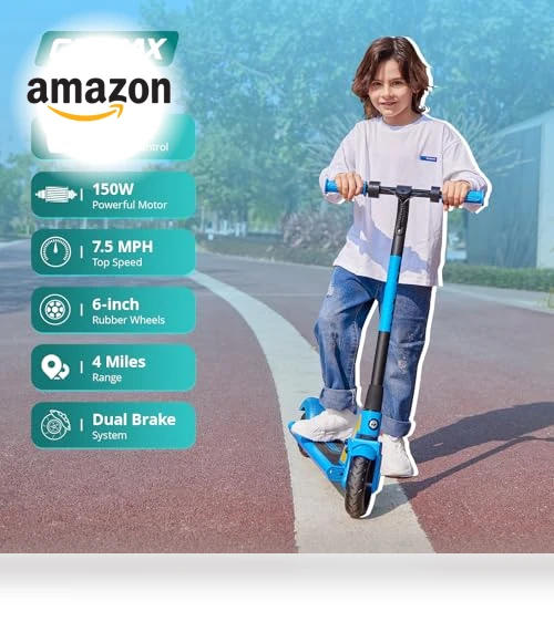 Electric Scooter for Kids, 6" Solid Wheels, Max 4 Miles and 7.5 Mph Speed — Electric Vehicles, Gotrax