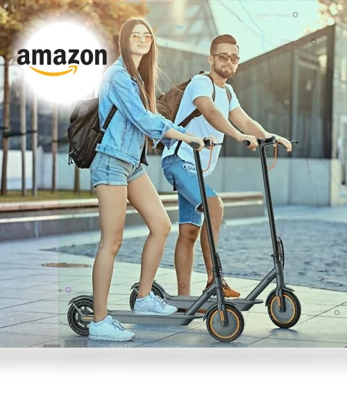 Electric Scooter with 350W Motor, 21 Miles Range, 19 Mph Top Speed — Push Scooters, VOLPAM
