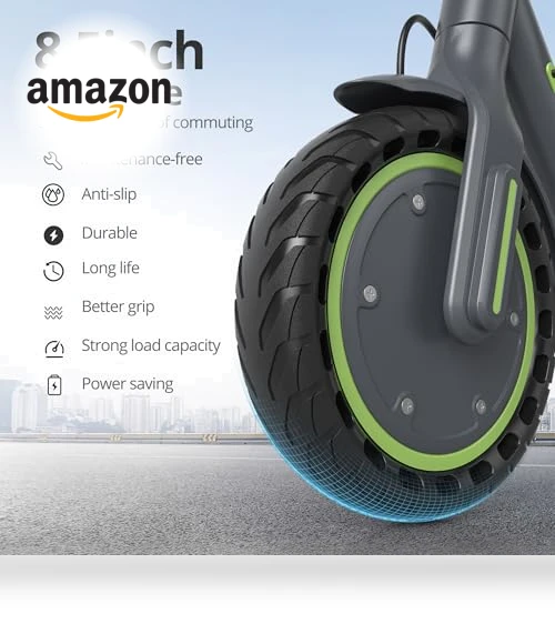 Electric Scooter with 8.5" Solid Tires, 350W Motor, 19 MPH, 21-23 Miles Range — Electric Vehicles, Roinside