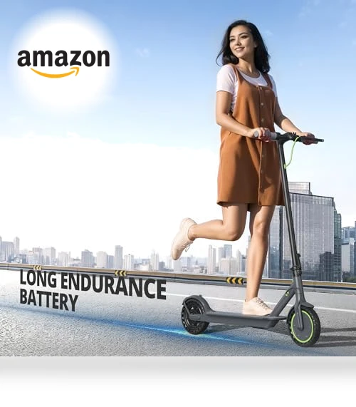 Electric Scooter with 8.5" Solid Tires, 350W Motor, 19 MPH, 21-23 Miles Range — Electric Vehicles, Roinside