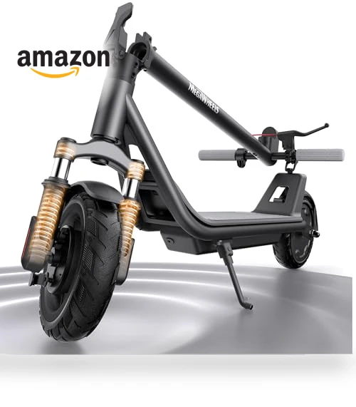 Electric Scooter with Front Suspension, 8.5 Solid Tires, 300W Motor, Smart APP Control — Electric Vehicles, MEGAWHEELS
