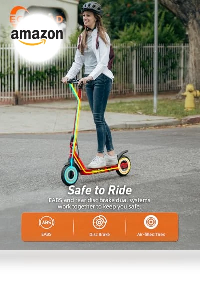 Electric Scooter with Turn Signals, 19 MPH Max Speed, 15 Miles Range — Push Scooters, ECOROAD