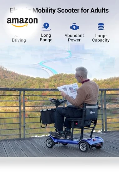 Foldable Electric Mobility Scooter for Adults with 22 Miles Range — Electric Vehicles, Aotedor