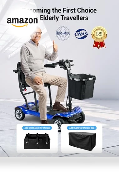 Foldable Electric Mobility Scooter for Adults with 22 Miles Range — Electric Vehicles, Aotedor