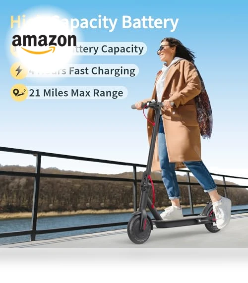 Foldable Electric Scooter for Adults, 19Mph Speed, 8.5" Solid Tires, 21 Miles Range — Electric Vehicles, GuduDobu