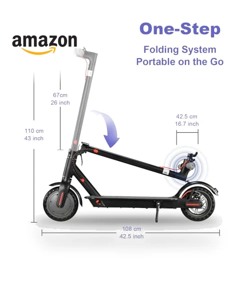 Foldable Electric Scooter for Adults, 350W Motor, 19 Mph, 21 Miles Range — Push Scooters, YIWMWIY