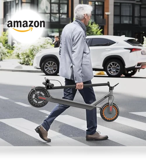 Folding Electric Scooter for Adults, 350W Motor, 8.5" Solid Tires, 19MPH, 21Mile Range — Electric Vehicles, sigravy