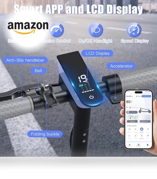 Folding Electric Scooter for Adults, 350W Motor, 8.5" Solid Tires, 19MPH, 21Mile Range — Electric Vehicles, sigravy