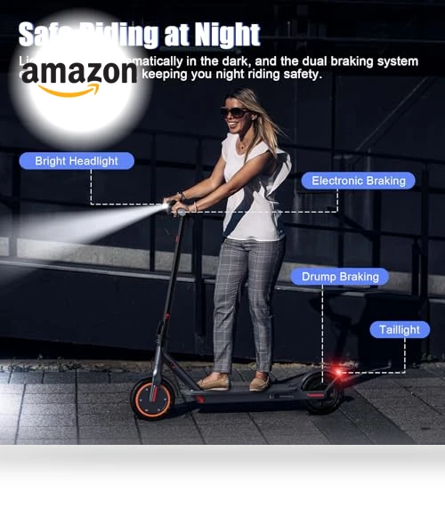 Folding Electric Scooter for Adults, 350W Motor, 8.5" Solid Tires, 19MPH, 21Mile Range — Electric Vehicles, sigravy