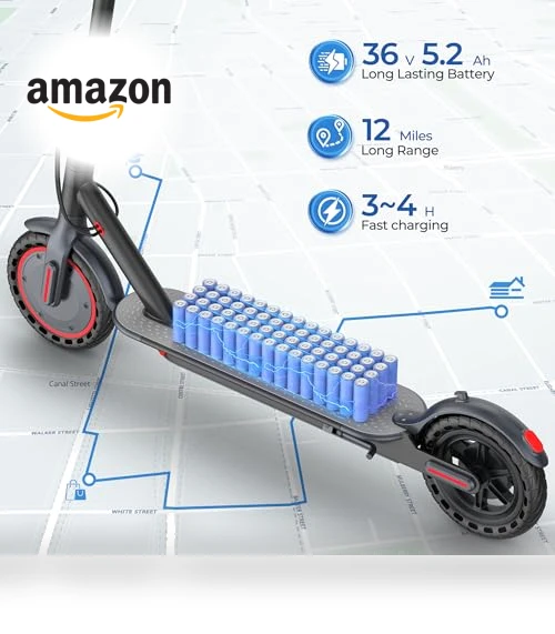 Folding Electric Scooter for Adults and Teens with Dual Braking and Suspension — Push Scooters, MAXSHOT