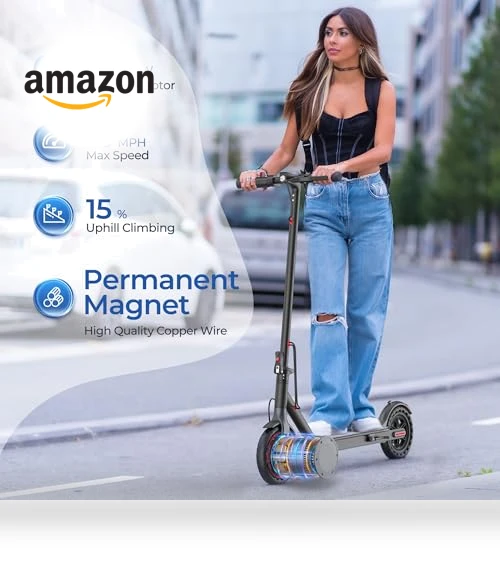 Folding Electric Scooter for Adults and Teens with Dual Braking and Suspension — Push Scooters, MAXSHOT