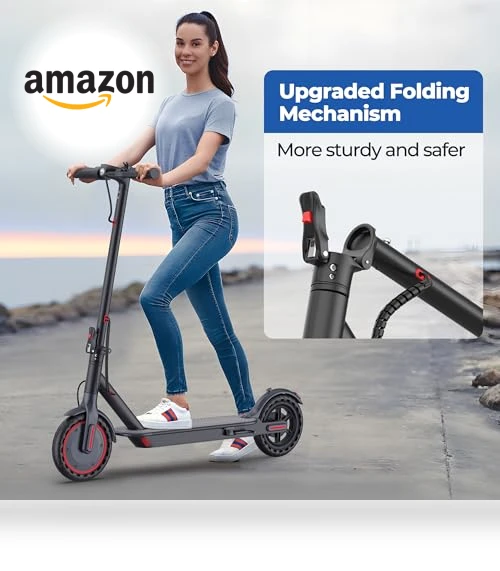 Folding Electric Scooter for Adults and Teens with Dual Braking and Suspension — Push Scooters, MAXSHOT
