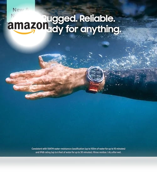 Galaxy Watch Ultra 47mm LTE AI Smartwatch with Energy Score, Wellness Tips, Heart Rate Tracking — Smartwatches, Samsung