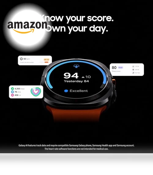 Galaxy Watch Ultra 47mm LTE AI Smartwatch with Energy Score, Wellness Tips, Heart Rate Tracking — Smartwatches, Samsung