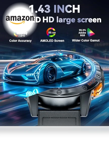 GPS Military Smart Watch with AMOLED Display, 100+ Sports Modes, IP68 Waterproof — Smartwatches, LIGE