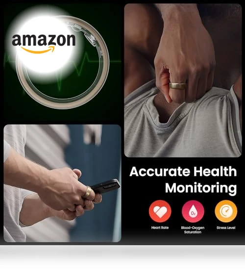 Helio Smart Ring Health Tracker, Fitness & Sleep Monitor — Health & Fitness, Amazfit