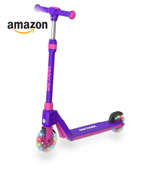 Kick Scooter for Kids with LED Lighted Wheels, Adjustable Handlebars — Electric Vehicles, Gotrax