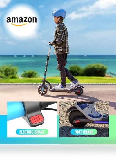 Kids Electric Scooter with LED Display and Adjustable Speed — Electric Vehicles, Gyroor