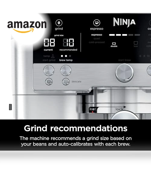 Luxe Café Premier Series Espresso Machine with Integrated Grinder and Frother — Coffee & Espresso Combos, Ninja