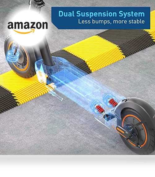 MAX Pro Electric Scooter, 46.6 Mi Long Range, 22 MPH, Dual Suspension, 265lbs MAX Load — Electric Self-Balancing Scooters, Hiboy