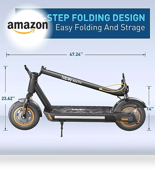 MAX Pro Electric Scooter, 46.6 Mi Long Range, 22 MPH, Dual Suspension, 265lbs MAX Load — Electric Self-Balancing Scooters, Hiboy
