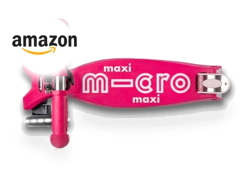 Maxi Deluxe LED Three-Wheeled Scooter with Light-Up Wheels for Kids — Push Scooters, Micro
