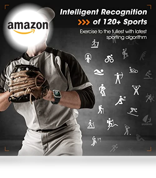 Military Smart Watch with Blood Pressure Monitor, 10 ATM Waterproof Fitness Tracker — Smartwatches, Rgthuhu