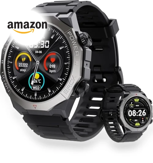 Military Smart Watch with Bluetooth Calls, 1.39" HD Display, 110+ Sports Modes — Smartwatches, Cillso