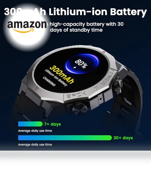 Military Smart Watch with Bluetooth Calls, 1.39" HD Display, 110+ Sports Modes — Smartwatches, Cillso