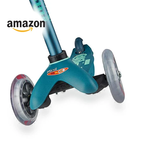 Mini Deluxe Three Wheeled Lean-to-Steer Scooter for Kids — Balance Bikes, Micro