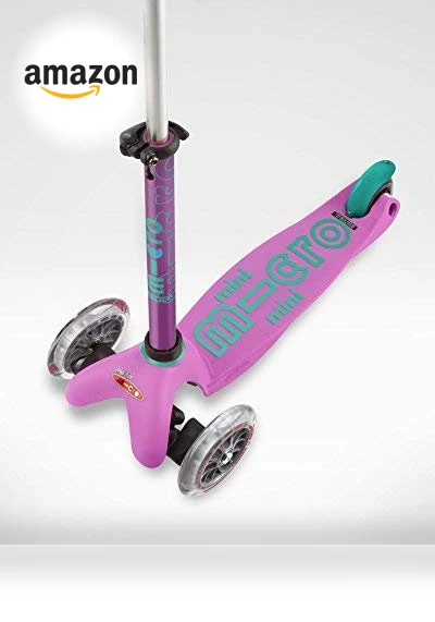 Mini Deluxe Three Wheeled Lean-to-Steer Scooter — Balance Bikes, Micro