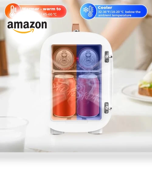 Mini Fridge for Bedroom Skincare Cooler & Warmer Portable Small Refrigerator — Mini Fridges, Hansburg