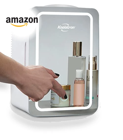 Mini Fridge with Lighted Makeup Mirror - 6L Portable Cooler for Skincare — Mini Fridges, Koolatron