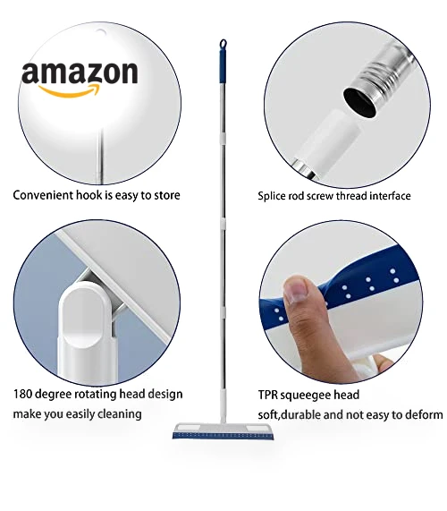 Multifunction Magic Air Broom, 4 in 1 Rubber Squeegee Sweeper for Floor Bathroom Kitchen Shower Tile Pet Hair — Sweepers, Euedue